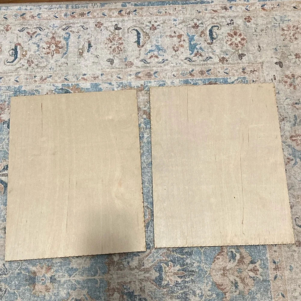 HOMEMADE Wood laser engraved set of 2 buck art signs 13”x10.5”